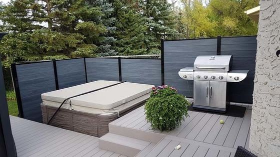 WPC Wood Plastic Composite Flooring Decking Deco Board Untuk Dekorasi Taman Luar Ruangan