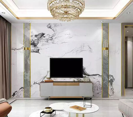 Panel Marmer PVC Dekoratif Interior Tahan Air Panel Marmer UV 2mm - 5mm