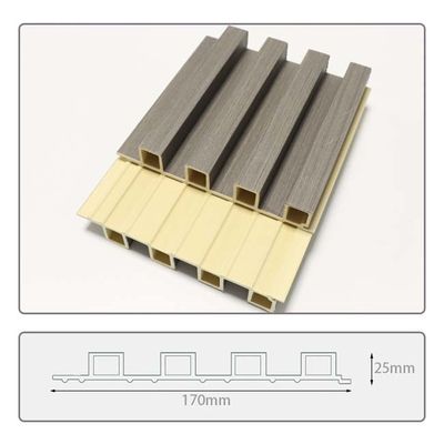 Panel Dinding Bergalur Louvered WPC Pengganti Kayu Elegan Serbaguna