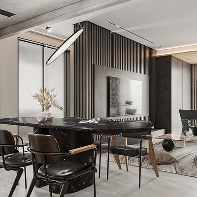 Panel Dinding Bergalur Louvered WPC Pengganti Kayu Elegan Serbaguna