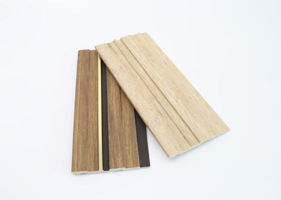 Warna Kayu Arab Saudi Bergalur Interior Panel Dinding PS Untuk Dekorasi Interior
