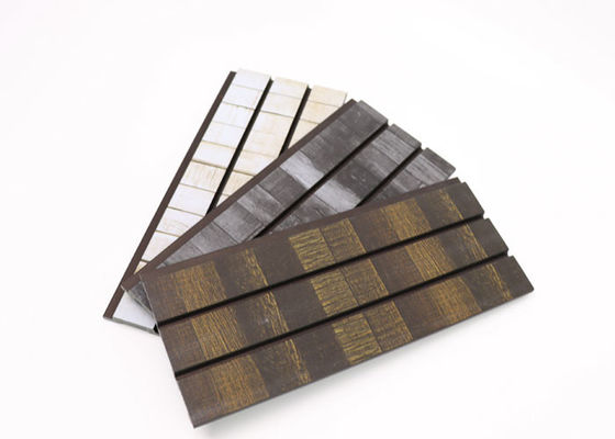 Warna Kayu Arab Saudi Bergalur Interior Panel Dinding PS Untuk Dekorasi Interior
