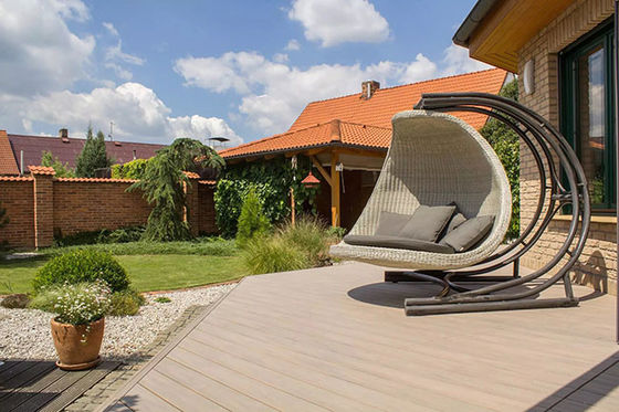 Hide Frame Flooring Garden WPC Decking 18mm Instalasi Mudah Desain Modern