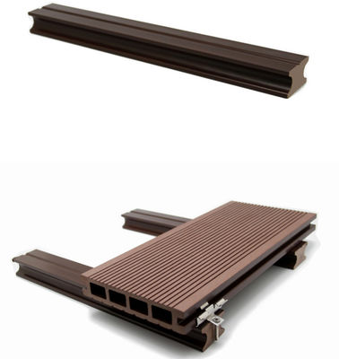 Waterproof Non Slip Outdoor WPC Decking Lantai Kayu Ek Direkayasa