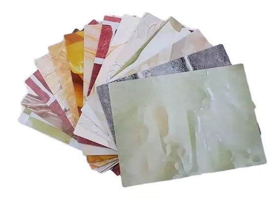 Lembar Marmer Pvc Tahan Air Lembar Marmer Uv Mengkilap Tinggi Untuk Dinding Interior