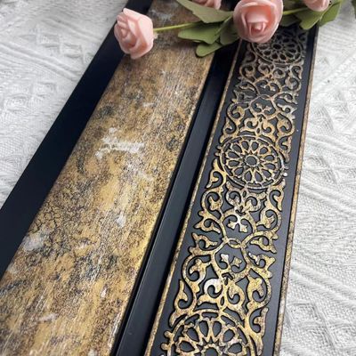 Tahan Air Dekorasi Interior PS 3D Panel Dinding Kayu Cornice Moulding