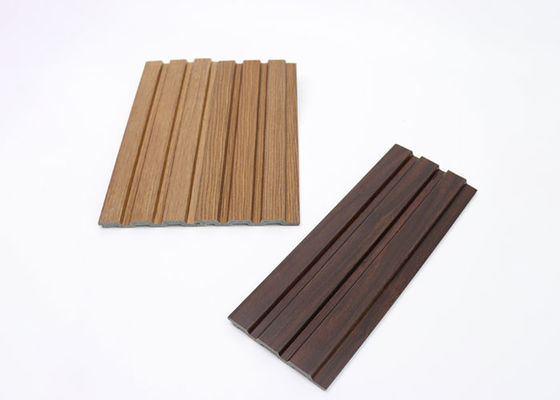Panel Indoor PS Wall Cladding Panel Dengan Garis Emas Perak Untuk Latar Belakang 120x12mm