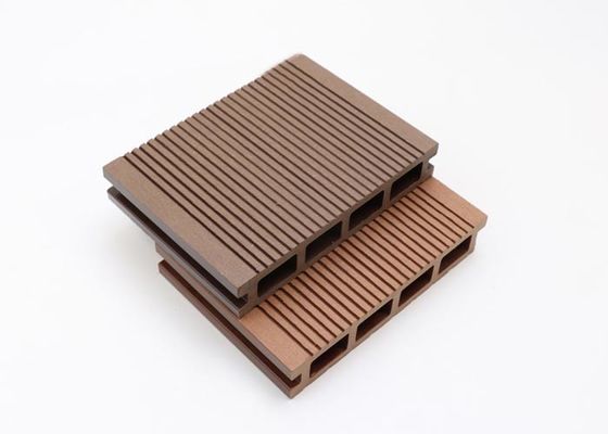 3d Embossed Wood Grain Wpc Decking Lantai Komposit Plastik Kayu Luar Ruangan