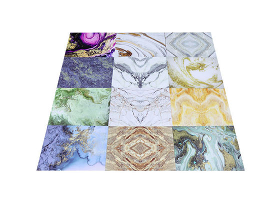 1220x2800mm Lembar Marmer PVC Dekoratif Interior Mengkilap Tinggi Untuk Kamar Mandi