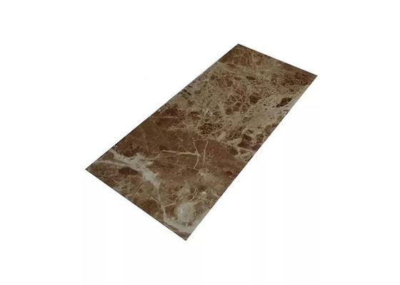 1220x2800mm Lembar Marmer PVC Dekoratif Interior Mengkilap Tinggi Untuk Kamar Mandi