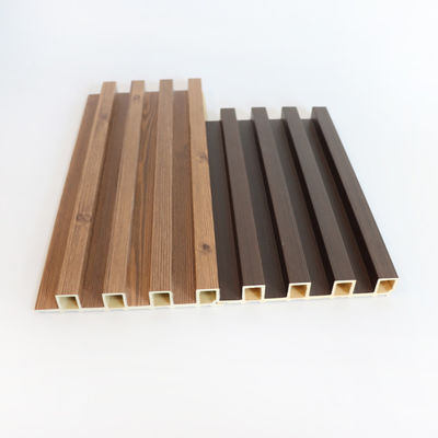 Panel Dinding WPC Interior Bergalur Dekorasi Dalam Ruangan Kayu Plastik Komposit PVC Coating Cladding