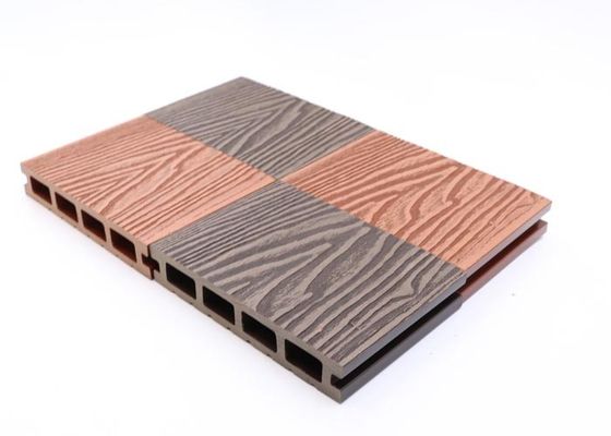 Waterproof Non Slip Outdoor WPC Decking Lantai Kayu Plastik Decking
