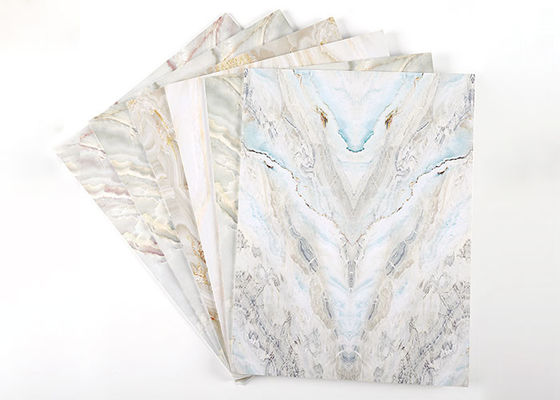 Luxury High Glossy 1220x2440mm 3mm PVC Marble Sheet Dekorasi Dinding Interior