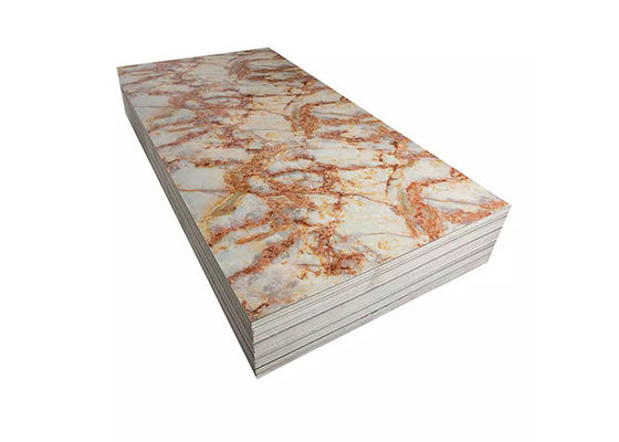 Luxury High Glossy 1220x2440mm 3mm PVC Marble Sheet Dekorasi Dinding Interior