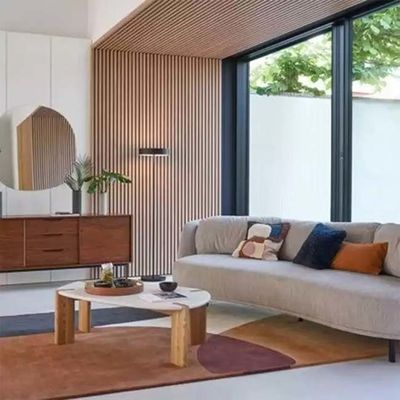 Esay Untuk Memasang Panel PS 3D Wood Fluted PS Wall Panel Exterior