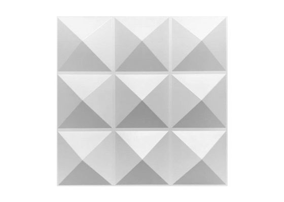 Panel Dinding 3D Dekoratif Interior Tahan Air PVC 1mm Desain Berlian Emas Bersinar