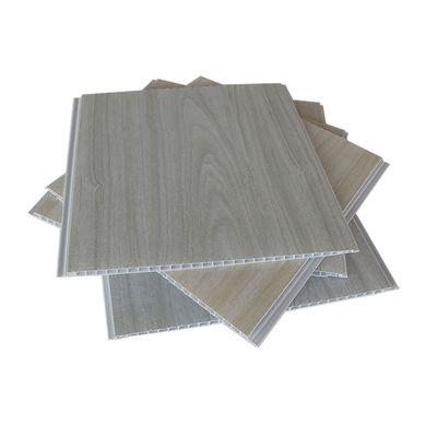 Kayu Dalam Ruangan Mengkilap Tinggi 250x8mm Mencetak Panel Plafon PVC Untuk Amerika Selatan