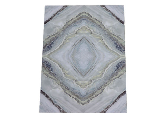 1.22x2.8mx3mm Panel Plastik Dekoratif Untuk Dinding Mewah Tahan Air Mengkilap Tinggi