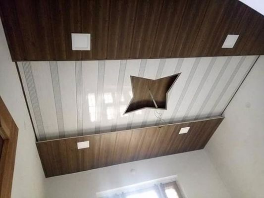 Langit-langit Gloss Tinggi Panel PVC Dinding Interior Dekorasi Rumah Kamar Mandi Bahan Bangunan