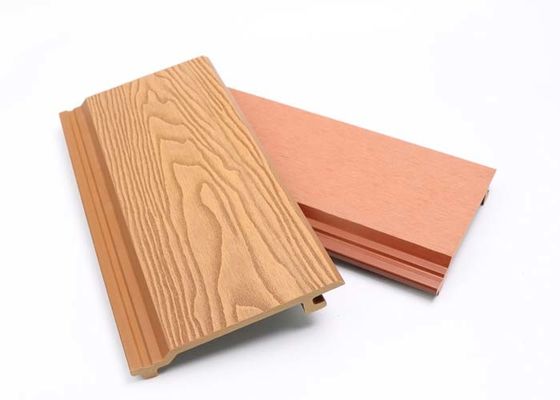 Beberapa Warna HDPE 148x21mm Exterior Bahan Dekorasi Panel Dinding WPC