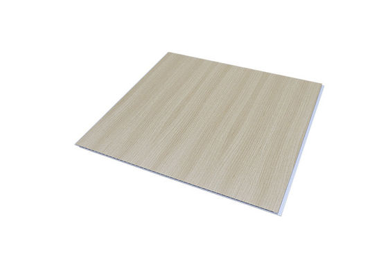 Panel Langit-Langit PVC Kayu Dalam Ruangan Plastik Komposit PVC Coating Cladding Papan Dinding Bergalur