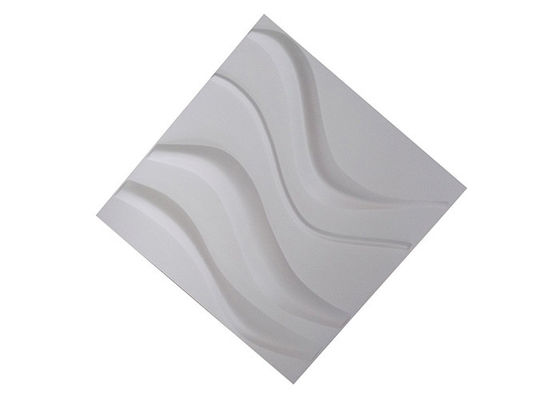 Tebal 1mm Panel Dinding Dekoratif 3d PVC Bentuk Persegi Fleksibel