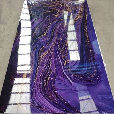 3D Printing PVC Marble Sheet UV Marble 1220x2440 Mm Untuk Hiasan Dinding