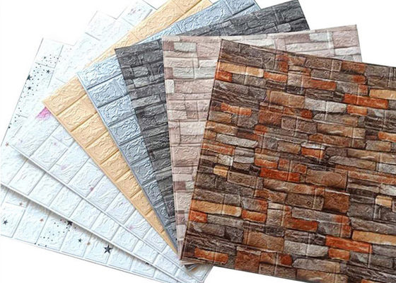 Tahan Air Interior Busa PE Wallpaper Self Adhesive 3D Wallpaper