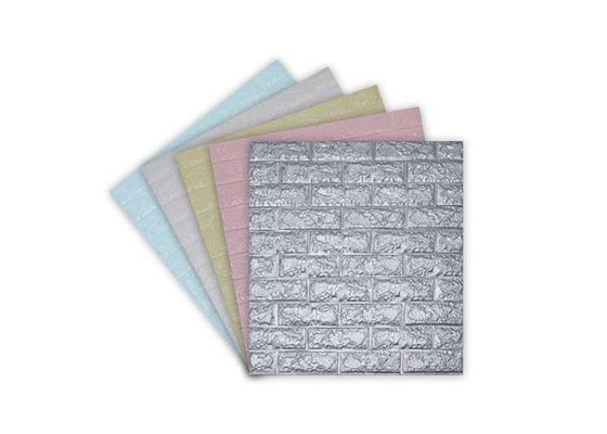 Dekorasi Rumah Busa PE Wallpaper Kamar Tidur Wallpaper Self Adhesive 3D 70x77cm Kertas Dinding Stiker