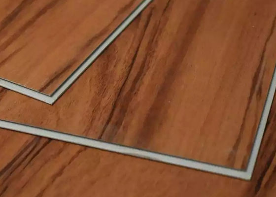 180x1220x4mm Serat Kayu Klik Lantai SPC Lantai PVC Plastik Tahan Air