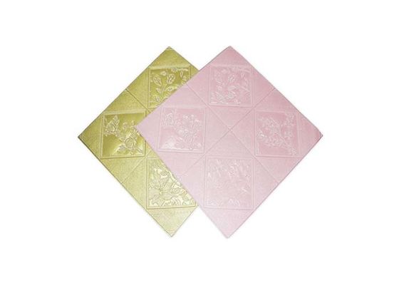 Self Adhesive 3D Busa Bata Busa Dekoratif Stiker Dinding Roll Untuk Dekorasi Ruang Tamu