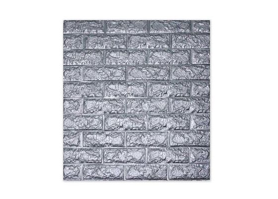 Self Adhesive 3D Busa Bata Busa Dekoratif Stiker Dinding Roll Untuk Dekorasi Ruang Tamu