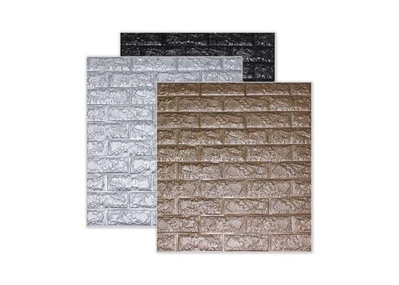Self Adhesive PE Foam Wallpaper Untuk Ruang Tamu Stiker Dinding Kupas Dan Tempel