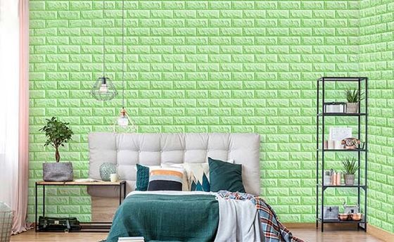 Kuat Lengket 3D Vinyl Brick Foam Wallpaper Untuk Hiasan Dinding