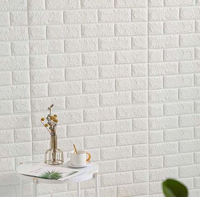 Kelembaban Bukti Busa Wallpaper Self Adhesive Rumah Dekoratif DIY 3D
