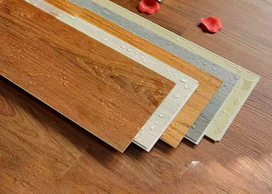 4mm 3.5mm Lantai Interlock Klik 4mm Vinyl SPC Klik Lantai Ubin Dalam Ruangan