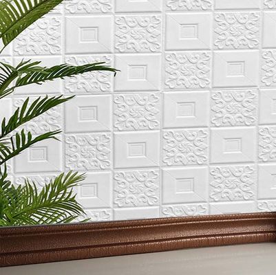 Panel Dinding PE Putih Stiker Wallpaper Busa Bata 3d untuk Dekorasi Rumah