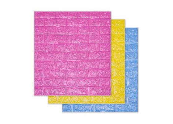 Panel Dinding PE Putih 70x77cm Stiker Dinding Busa PE 3D Untuk Dekorasi Rumah