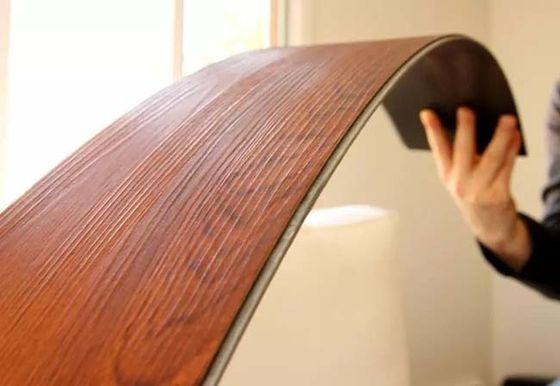 Tekstur Kayu Papan Vinyl Lantai SPC 1220x180mm Batu Inti Plastik Buatan Klik