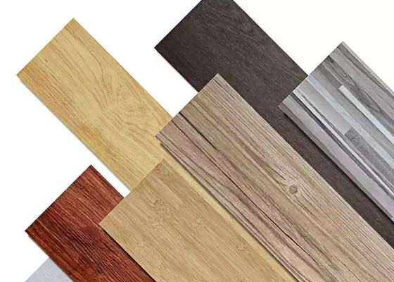Tekstur Kayu Papan Vinyl Lantai SPC 1220x180mm Batu Inti Plastik Buatan Klik