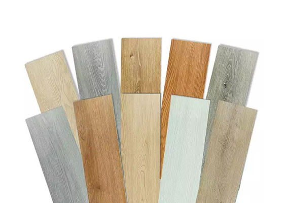 Tekstur Kayu Papan Vinyl Lantai SPC 1220x180mm Batu Inti Plastik Buatan Klik
