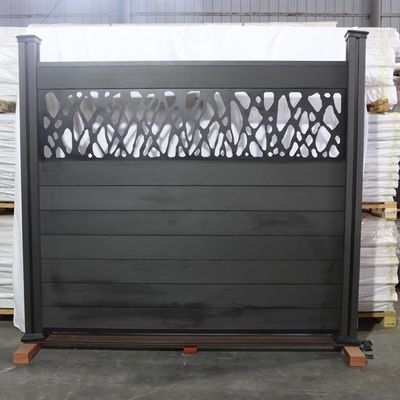 Panel Pagar Komposit Wpc Dekoratif Papan Taman Tahan Air Balkon 90 * 25mm