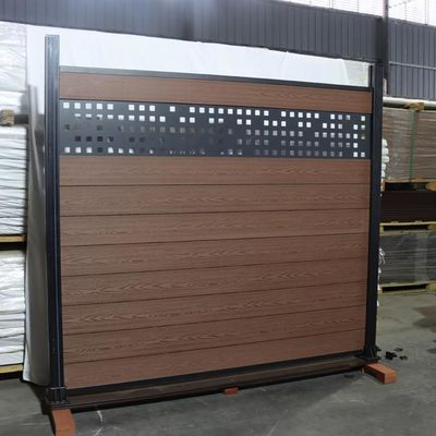 Panel Pagar Komposit Wpc Dekoratif Papan Taman Tahan Air Balkon 90 * 25mm