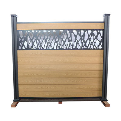Panel Pagar Komposit Wpc Dekoratif Papan Taman Tahan Air Balkon 90 * 25mm