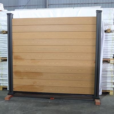 Instalasi Mudah Panel Pagar WPC Kayu Komposit Taman Aluminium Post