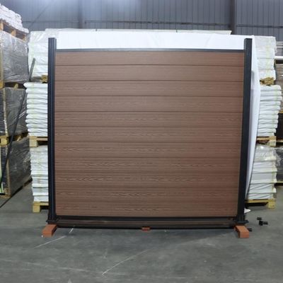 Instalasi Mudah Panel Pagar WPC Kayu Komposit Taman Aluminium Post