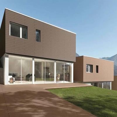 Co Exterior Exterior Wpc Wall Panel Cladding Tahan Air Untuk Dekorasi Taman