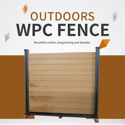 Fireproof tahan api panel pagar luar WPC Mudah Untuk memasang Waterproof Sand Blasting