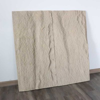 Panel Dinding Batu Imitasi PU Mewah Dalam Ruangan Tahan Air 3D Dekoratif 100mm