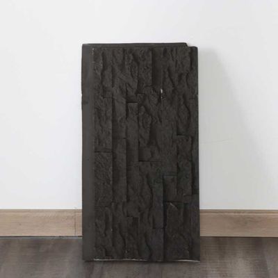 Dekorasi Rumah Panel Batu Budaya PU Abu-abu Gelap Simulasi Polyurethane 120 * 60cm
